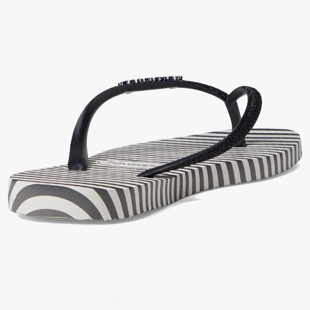 NEW! Havaianas Slim Glitter Stripes Flip Flop Sandal